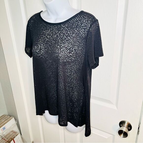 Lululemon Loop Around Lightweight Tee Tie Back Burnout Black S - Picture 5 of 13